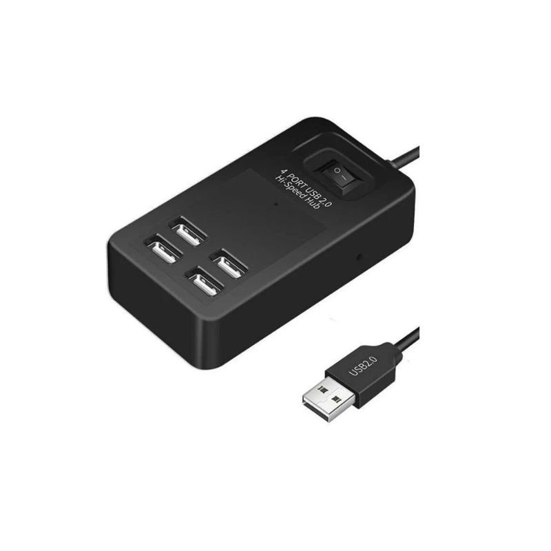 GENERICO - Splitter Hub Usb X4  Alargador  Usb 2.00, 1.2 Mts 4 puertos