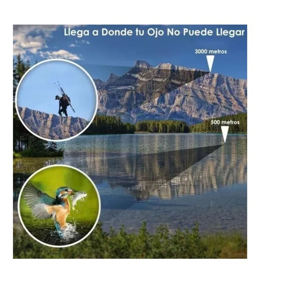 GENERICO - Binoculares Telescópicos De Alta Resolución Hd 60x60 3000 M