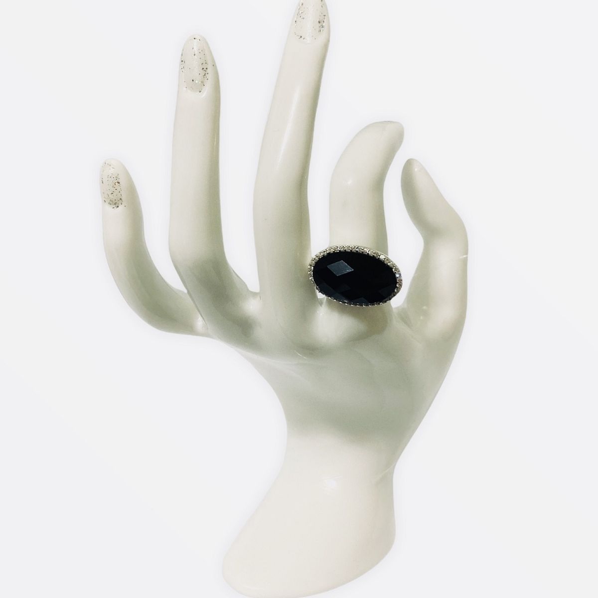 TAETHAI - Anillo de plata 925 con piedra Ónix