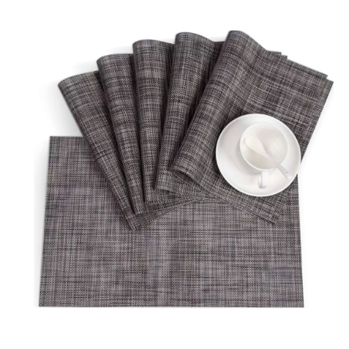 GENERICO - Set De 6 Individuales Rectangulares Trenzados 45x30 Cm