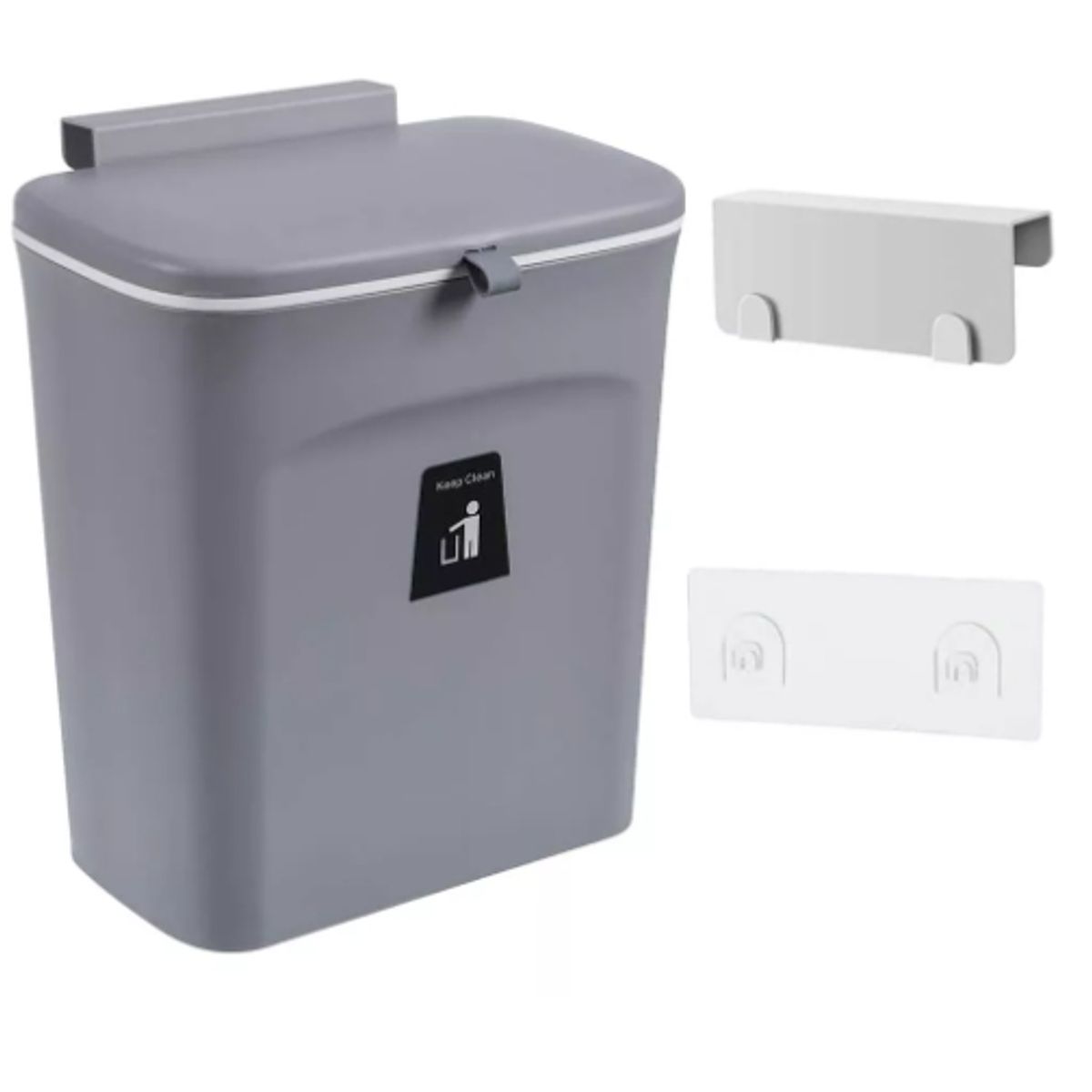 GENERICO - Cubo De Basura Colgante Con Soporte De Gabinete De 9 Litros