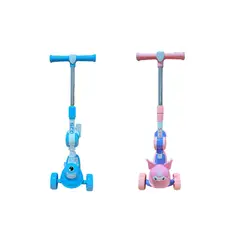 EVERSO - Scooter Monopatines Plegable De Luz Led Para Niños Rosa