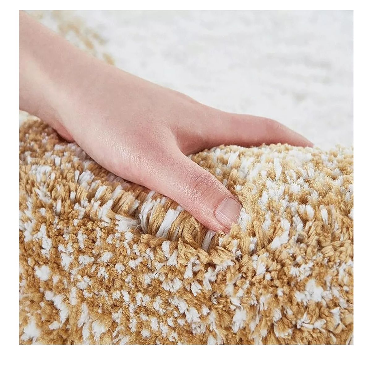 GENERICO - Alfombra Redonda 100cm Super Suave Circulos