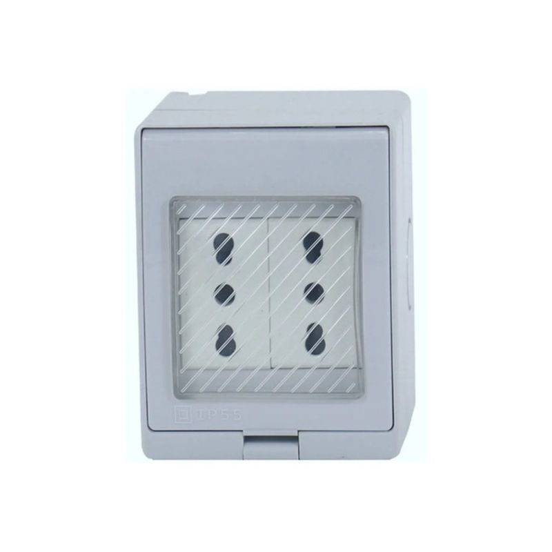 STANFORD - Tomacorriente Doble 10/16a Hydrobox Exterior Ip55 250v Sec