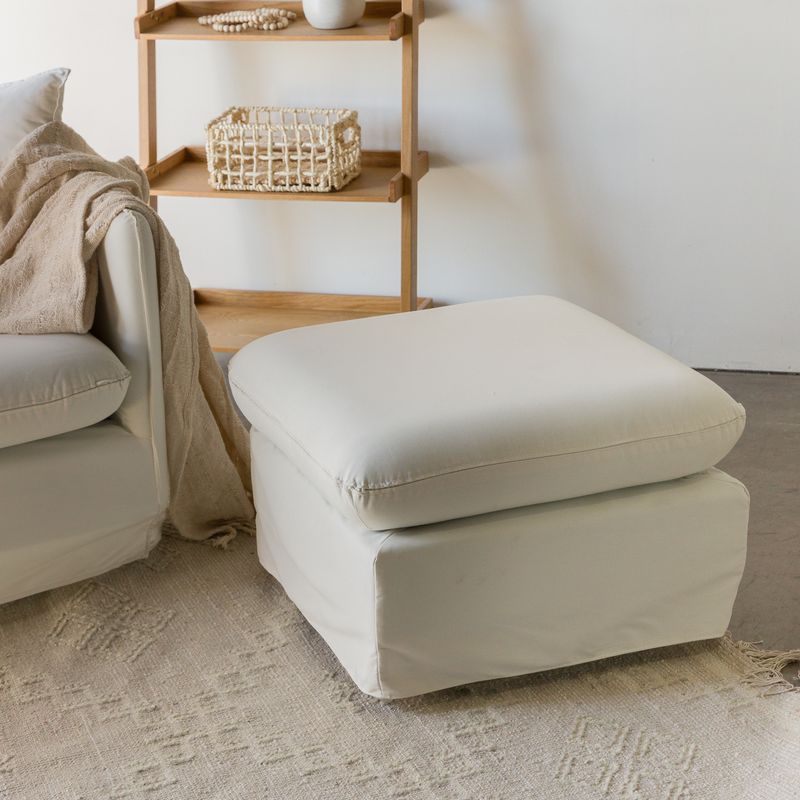 AMOBLE - Pouf Jacinta Blanco Amoblé