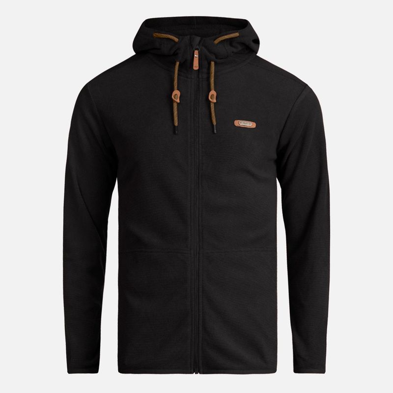LIPPI - Poleron Teen Boy Stripes Nano-F Full Zip Hoody Negro Lippi