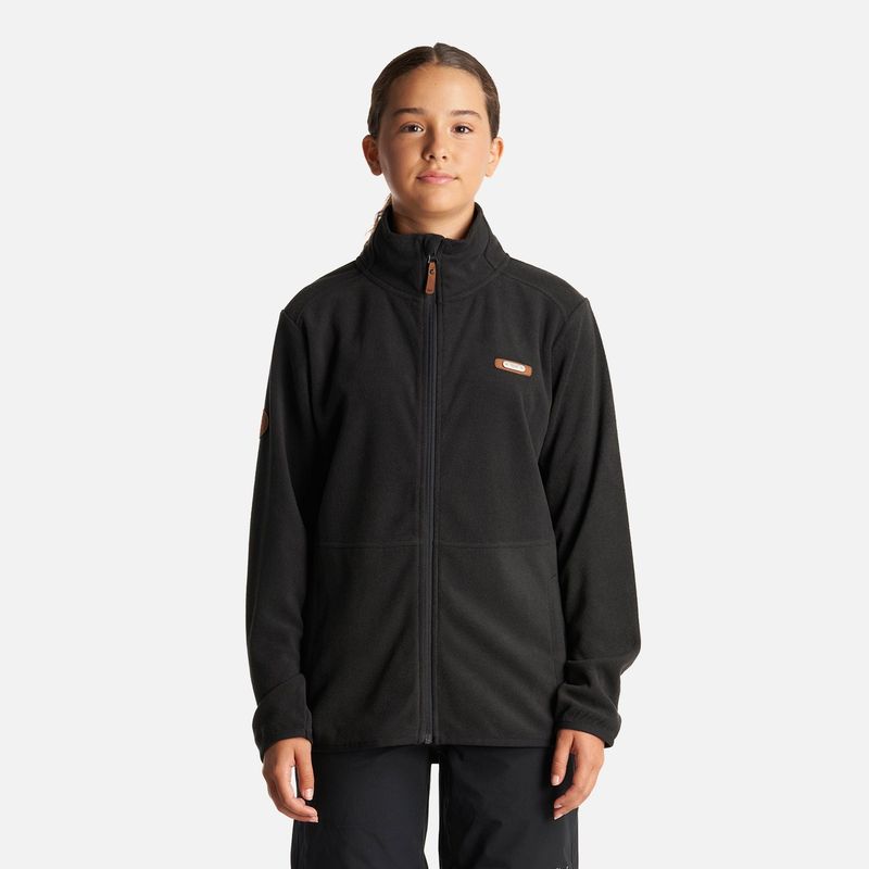 LIPPI - Poleron Teen Girl Stripes Nano-F Full Zip Negro Lippi