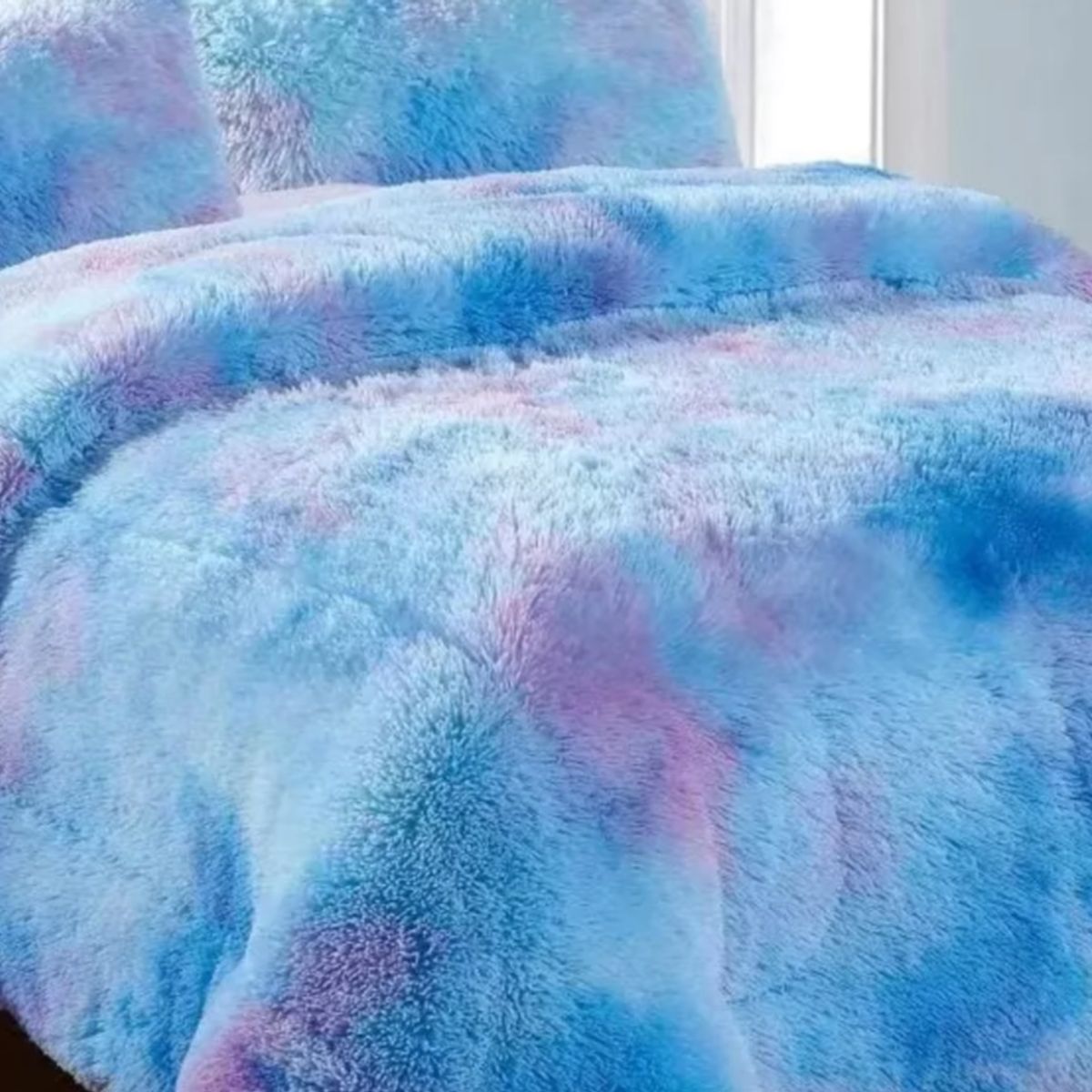 GENERICO - Cobertor Cubrecama Grueso Peludo Con Chiporro 2pl+2fundas