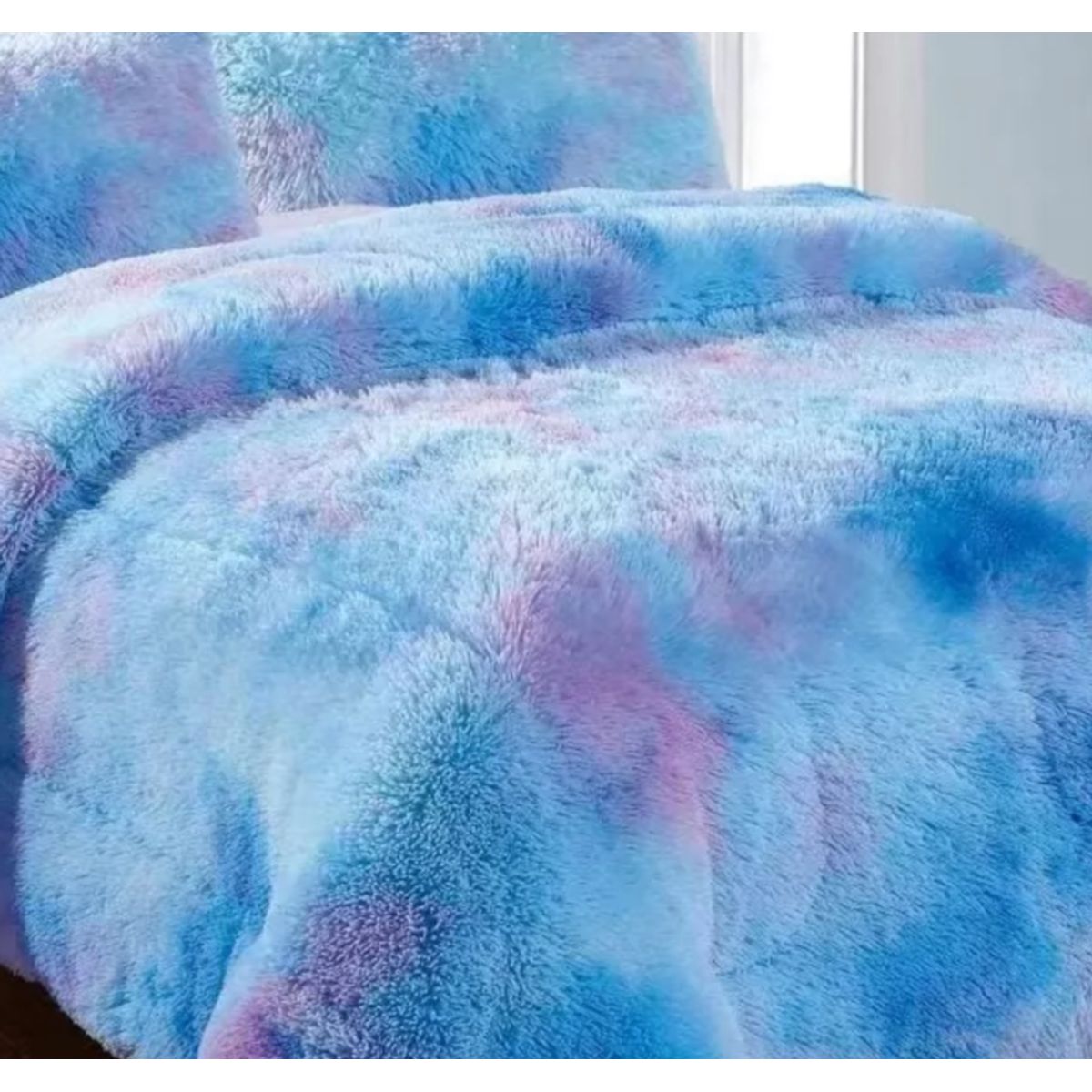 GENERICO - Cobertor Cubrecama Grueso Peludo Con Chiporro 2pl+2fundas