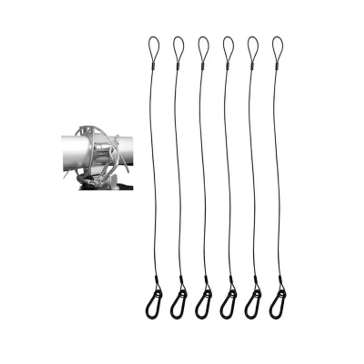 GENERICO - 6 Cables Acero Recubierto 45kg Multifunción 1 Metro X 3mm