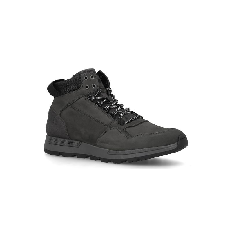 BULLBOXER - Zapatilla Hombre Caña Alta Cuero Rye-6-20 Gris BULLBOXER