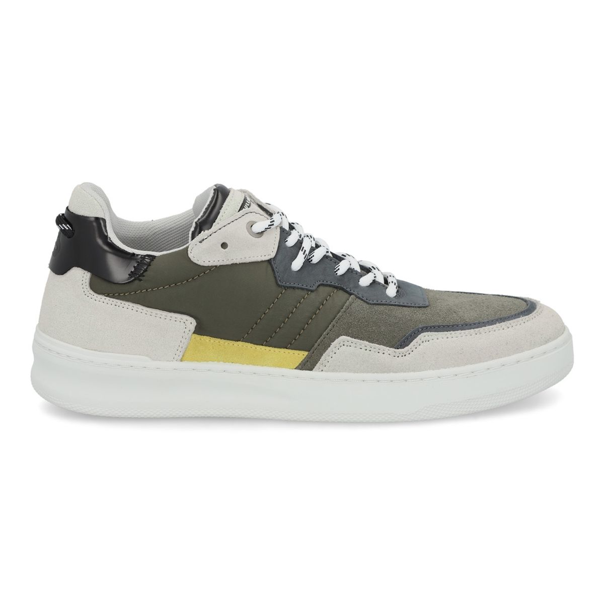 BULLBOXER - Zapatillas Hombre Cuero y Textil Verde Bullboxer Sisak-0-60 BULLBOXER