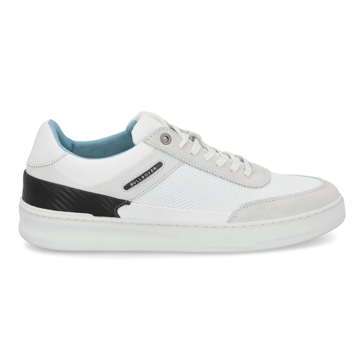 BULLBOXER - Zapatillas Hombre Cuero y Textil Blanco Bullboxer Trogir-0-68 BULLBOXER