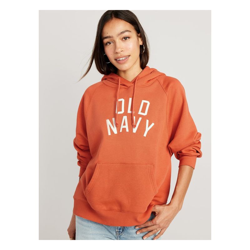 OLD NAVY - Polerón Con Gorro Sin Cierre Ono Logo Naranja OLD NAVY