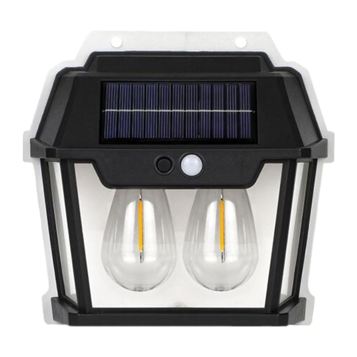 GENERICO - Lampara Luz Solar De Pared 2 Focos De Emergencia Linterna