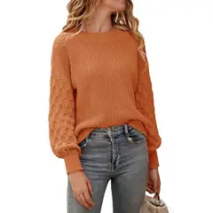BLWOENS - Suéter de punto para Mujer -Naranja