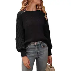 BLWOENS - Suéter de punto para Mujer -Negro