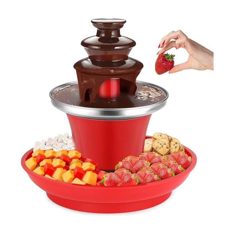 GENERICO - Mini Fuente De Fondue De Chocolate 3 Niveles Olla Calentar
