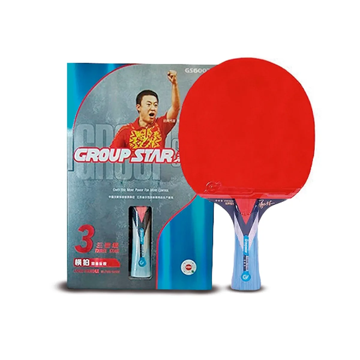 GENERICO - Paleta Ping Pong Groupstar 3 Estrellas Mango Largo - Gs6003a