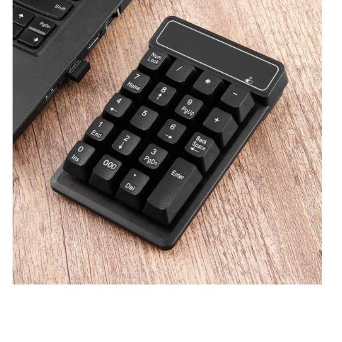 GENERICO - Teclado Numérico Inalámbrico 24ghz Semi-mecanico Waterproof Negro