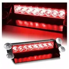 GENERICO - Baliza Parabrisa Led Estroboscopica Luz Rojo Bomberos