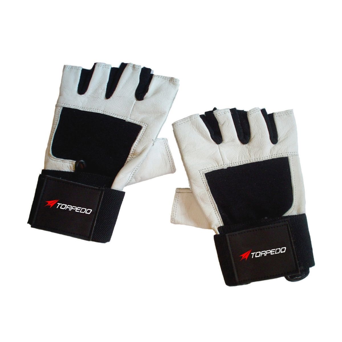 TORPEDO - GUANTE FITNESS TORPEDO CUERO MUÑECA NG-BL TS