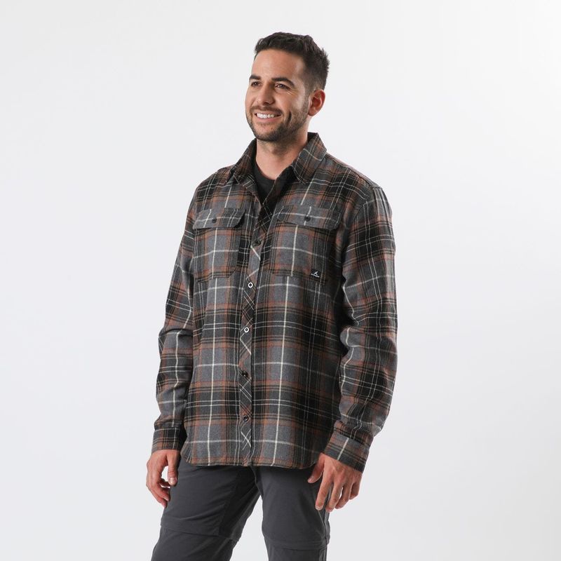 ANDESGEAR - Camisa Franela Pupuya Negro ANDESGEAR
