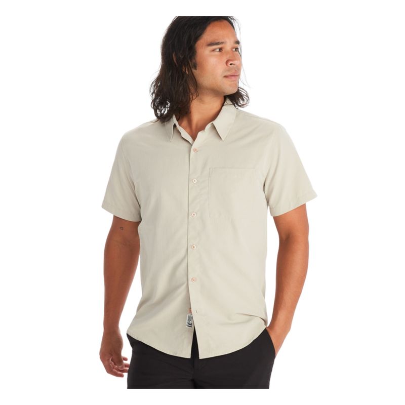 MARMOT - Camisa Hombre Aerobora Ss Beige Marmot