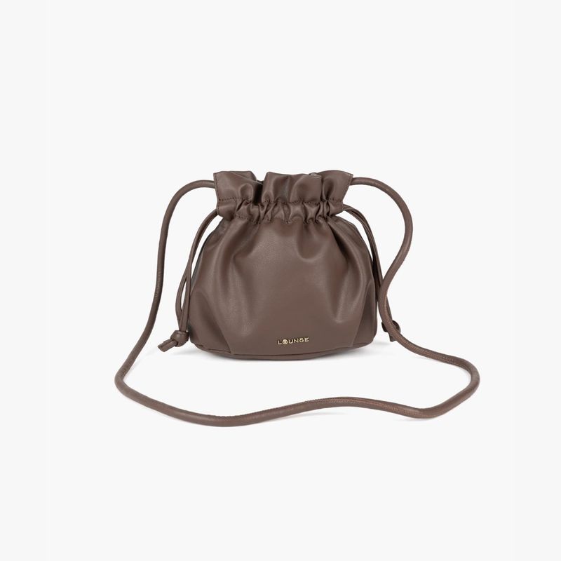 LOUNGE - Cartera Bandolera Mujer Bucket Café