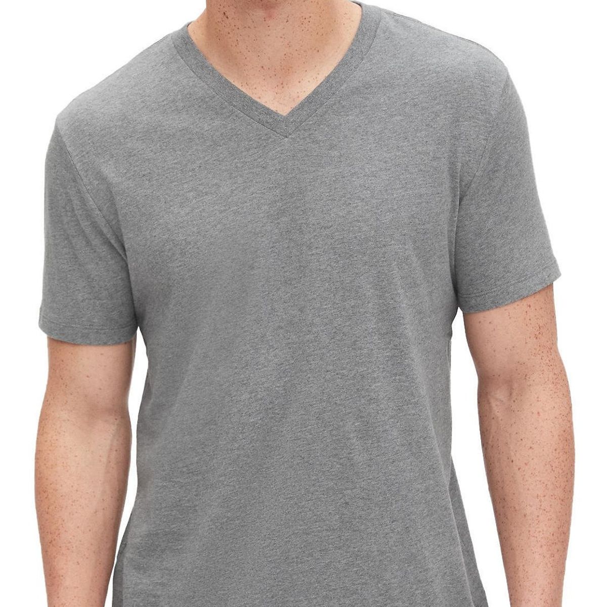 GAP - Polera Cuello V Solida Gris GAP