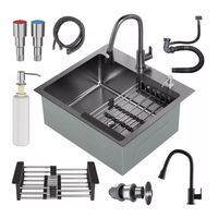 Combo Lavaplato Empotrado 55x45x21cms Acero Inoxidable con Todos