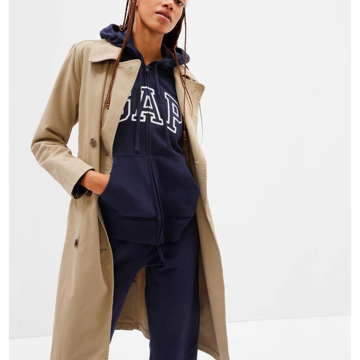 GAP - Polerón Con Cierre Azul GAP