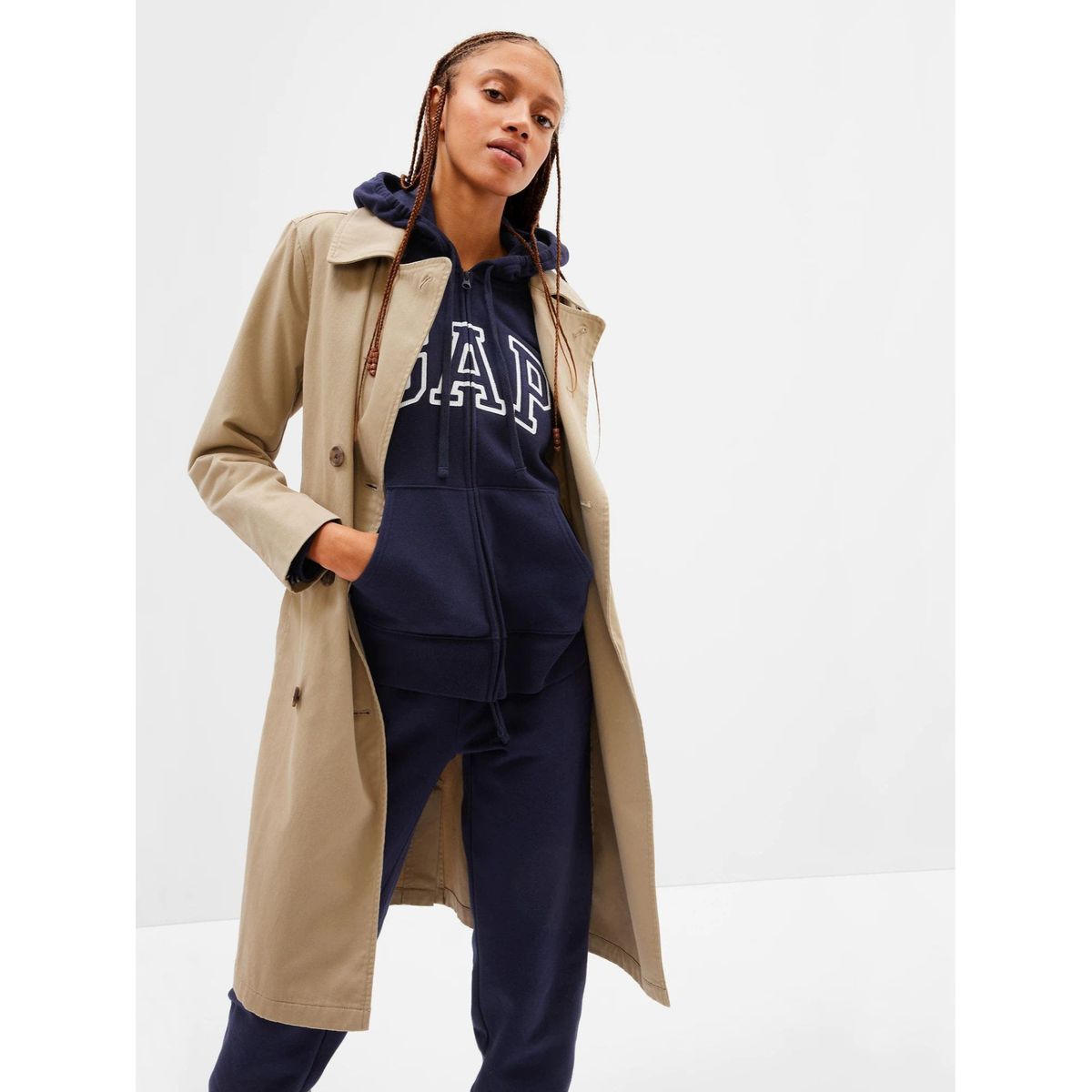 GAP - Polerón Con Cierre Azul GAP