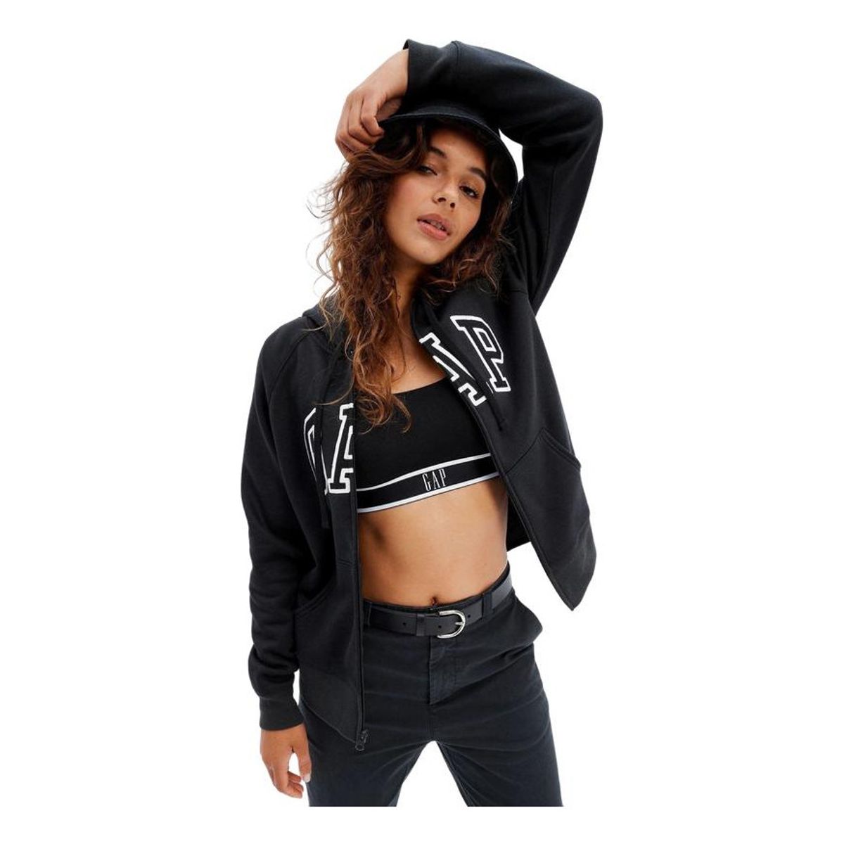 GAP - Polerón Con Cierre Negro GAP