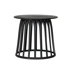 MUEBLES SUR - Mesa Exterior Lateral Sunday Negra