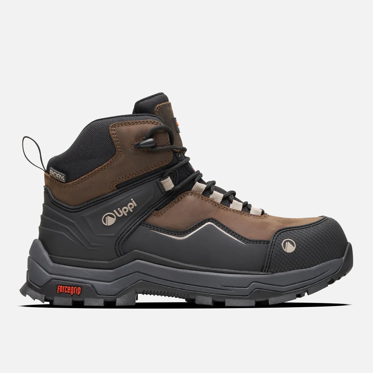 LIPPI - ZAPATO SEGURIDAD LIPPI PRO WORK HOMBRE ATMOS MID CAFÉ OSCURO