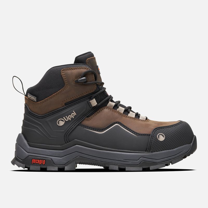 LIPPI - ZAPATO SEGURIDAD LIPPI PRO WORK HOMBRE ATMOS MID CAFÉ OSCURO