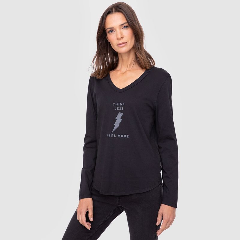 BUBBA - Women Long Tshirt Black  Black Bubba
