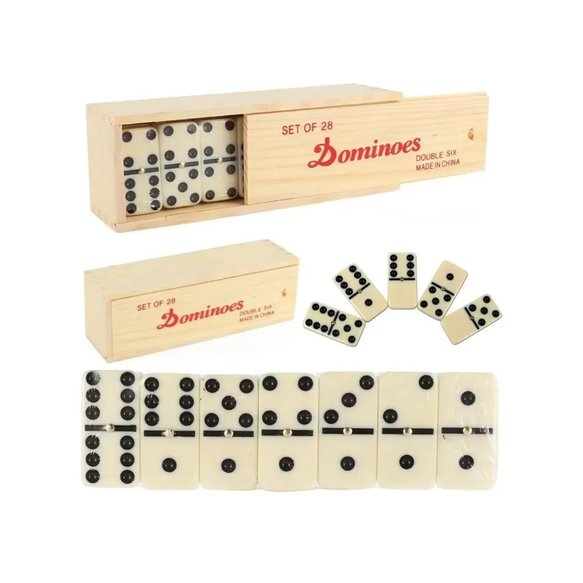 GENERICO - Domino En Caja De Madera 28 piezas PB-C15