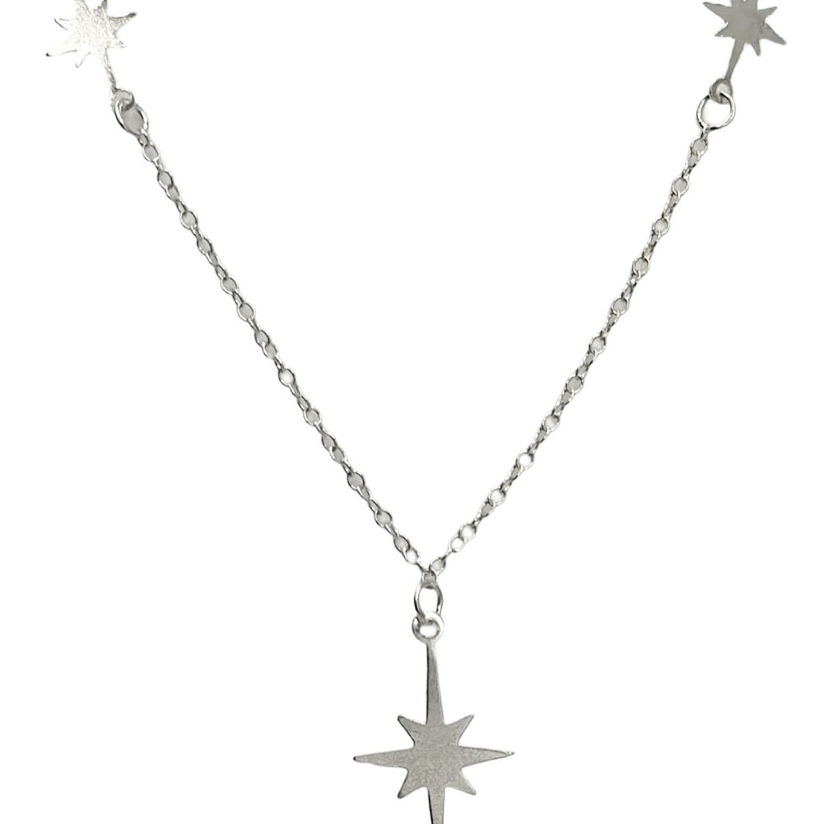 GENERICO - Collar Cadena Juvenil Estrellas Plata Mas Caja De Regalo