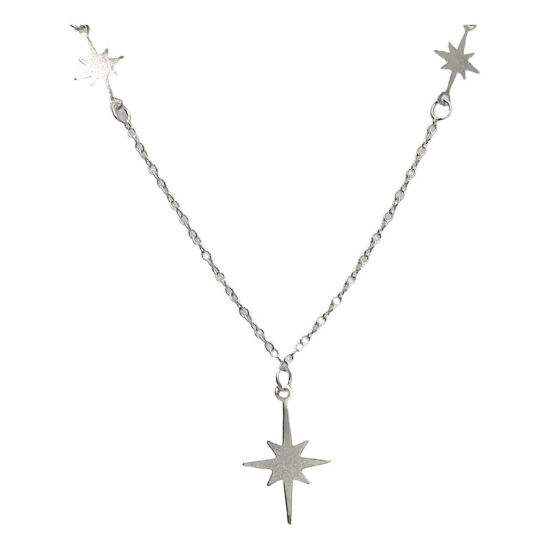 GENERICO - Collar Cadena Juvenil Estrellas Plata Mas Caja De Regalo