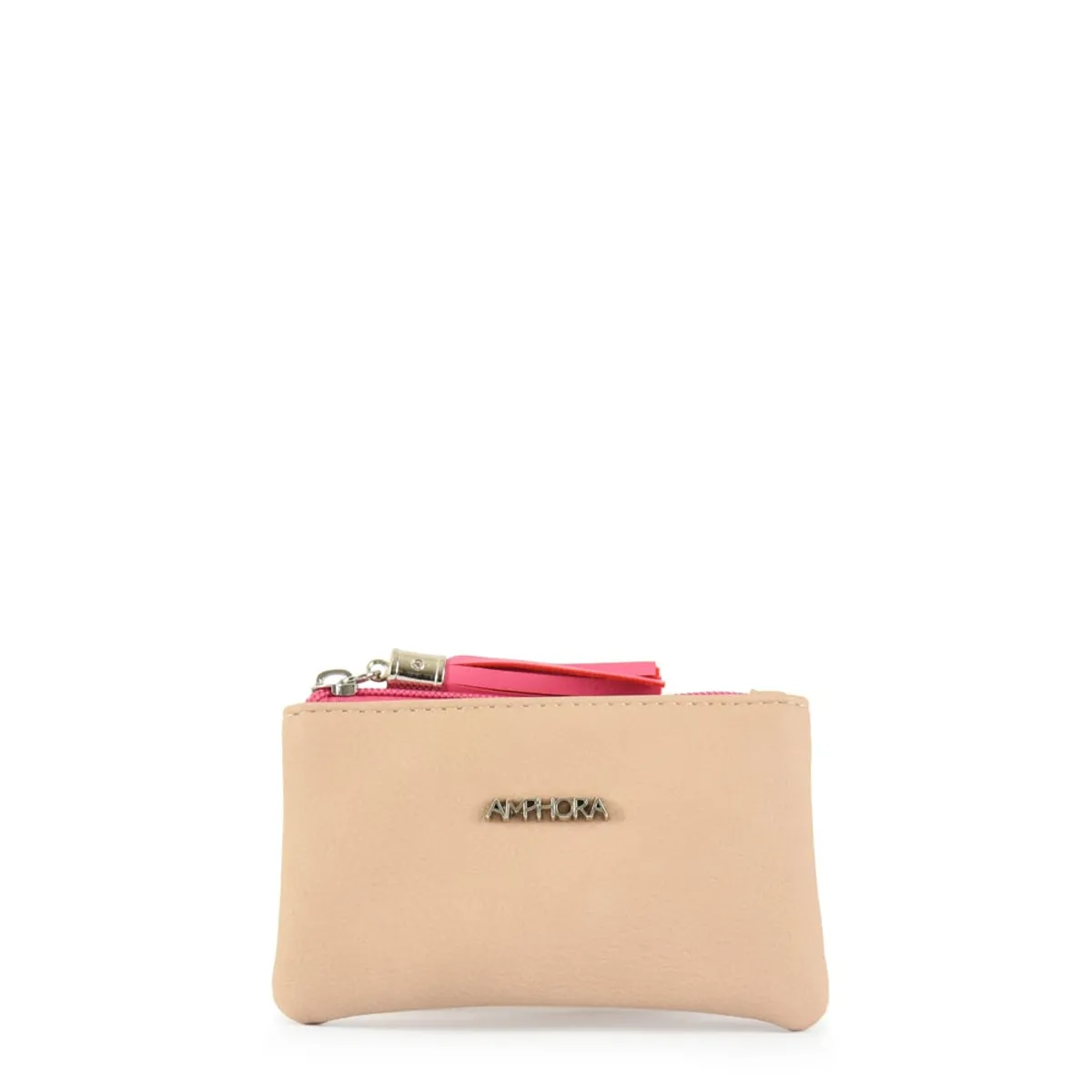 AMPHORA - Monedero rectangular budapest pequeña beige