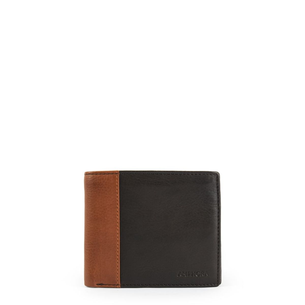 AMPHORA - Billetera Con Cierre Camilo Cafe Oscuro