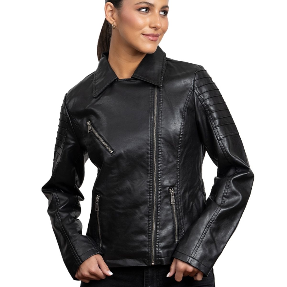 TODOPIEL - Chaqueta de Ecocuero Mujer Negro Todopiel