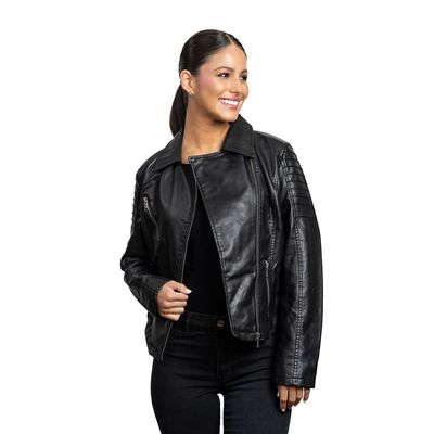 Imagen 2 del producto Chaqueta de Ecocuero Mujer Negro