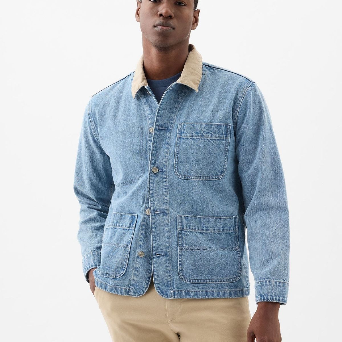 GAP - Chaqueta Hombre Denim Light Wash Azul GAP