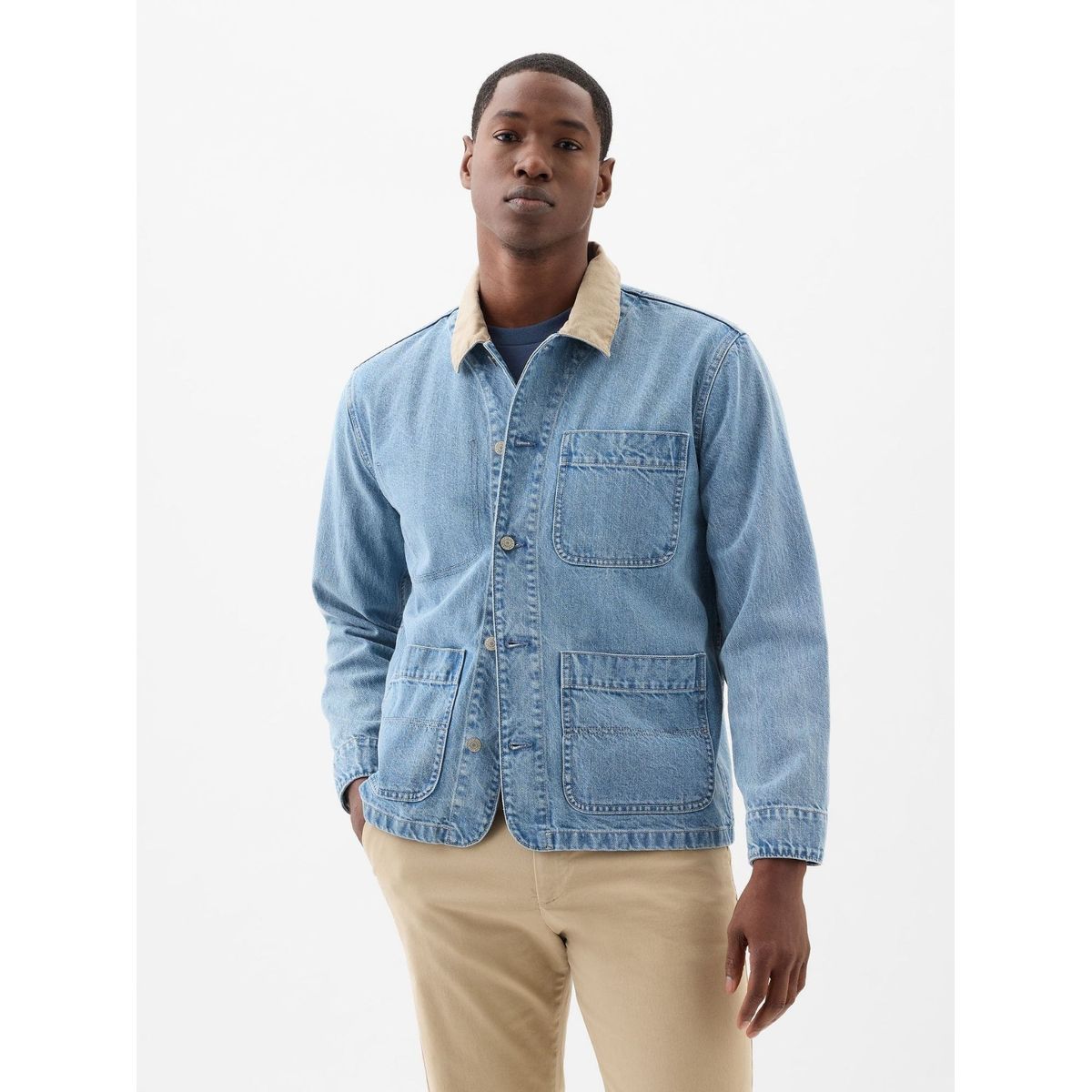 GAP - Chaqueta Hombre Denim Light Wash Azul GAP