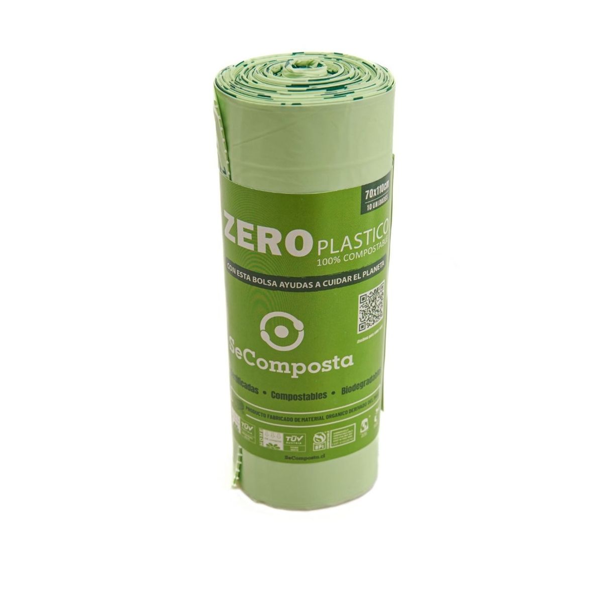 GENERICO - Rollo Bolsas Basura Compostable 70×110cm SeComposta 10 Un SECOMPOSTA