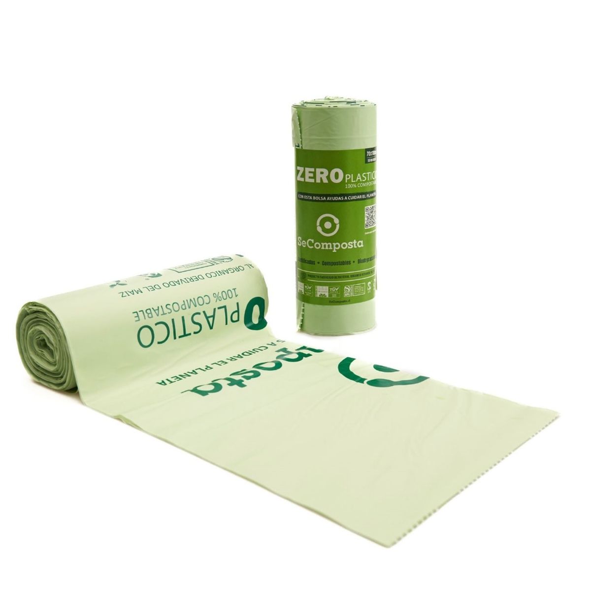 GENERICO - Rollo Bolsas Basura Compostable 70×110cm SeComposta 10 Un SECOMPOSTA