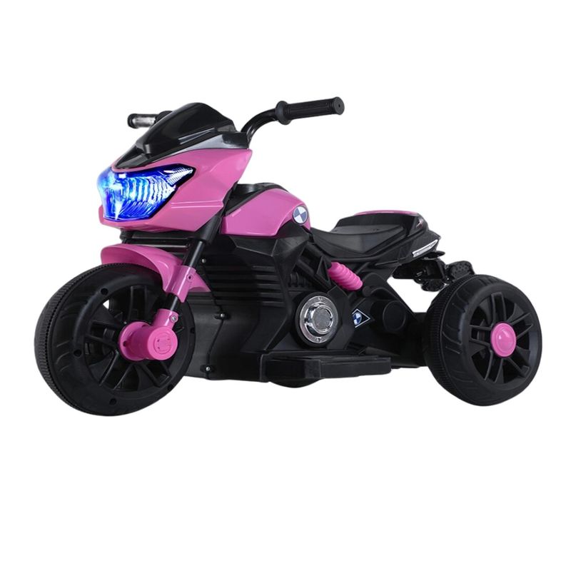 AUCKLAND OUTDOOR - Moto Niño Antivuelco A Bateria Recargable Luz Y Sonido Pink